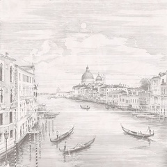 Панно Город на воде Venezia (из 3 частей 25x75) ZZ|75x75