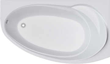 Ванна  угловая "JULIANNA" 160х95 см R акриловая, без каркаса, слива-перелива, цвет белый