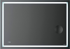 Зеркало Gem, 100 см, с контурной Led-подсветкой, часами и косметическим зеркалом, ZZ