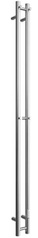  ОБРАЗЕЦ  Полотенцесушитель вертикальный электрический 120х8 см, скрытый монтаж, цв. хром