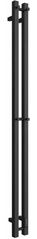  ОБРАЗЕЦ  Полотенцесушитель вертикальный электрический 120х8 см, скрытый монтаж, цв. черный матовый