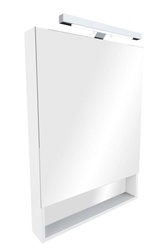 Зеркало-шкаф для мебели GAP, 70хh85 см, со светильником, цв.белый ZZ
