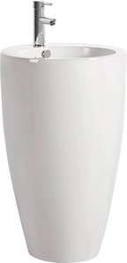 Раковина напольная 50x50х84 см, слив-перелив в комплекте, цв. белый ZZ