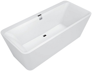 Ванна 1800х800хh450(620)мм, отдельностоящая, (кварил цв.белый), (слив-перелив, крышки цв.белый и хром в компл.,), Squaro Excellence Duo ZZ