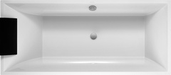 Ванна 1800х800х500мм, кварил, (цв. 01 белый), ножки пласт. h145-180мм в компл., (без удлинённого слива-перелива), Squaro ZZ