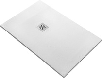 Душевой поддон Strato 100*80 см, квадратн., искус.камень, сифон в комплекте (без решетки ном.n012449), белый