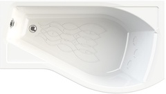 Ванна акриловая "Миранда", 1680х950x480 мм, правая, БЕЗ каркаса, слива-перелива и панели, белая ZZ